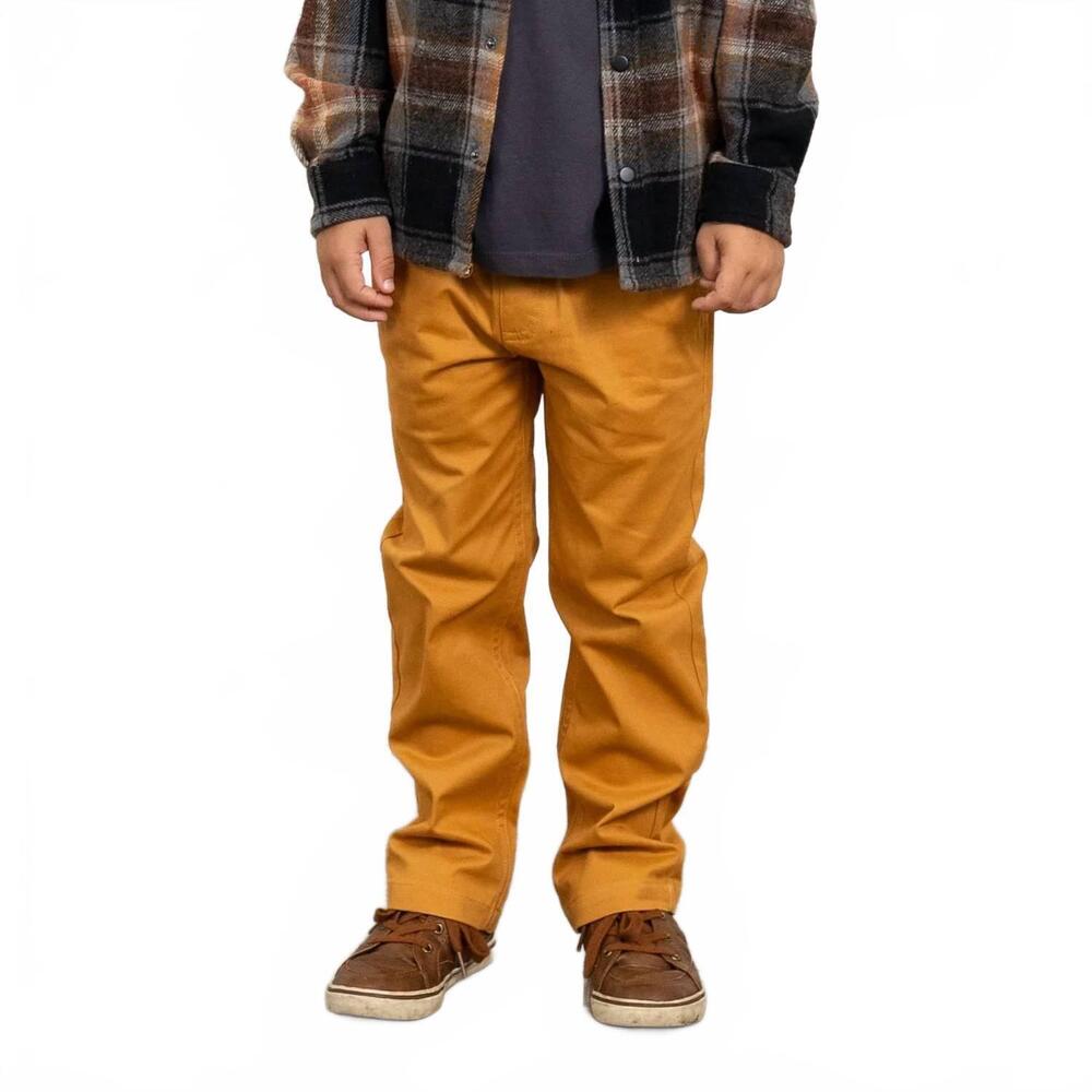 NEW TINY WHALES boys provisions chino pants in rust